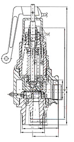 A41型微啟式安全閥結構圖