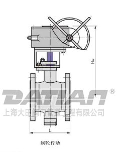 側裝偏心半球閥 蝸輪傳動