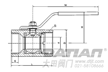 廣式內螺紋球閥外形尺寸圖