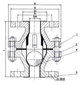 H40Fs浮球式襯氟塑料止回閥