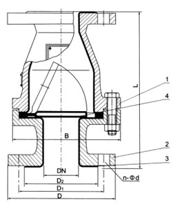 H44Fs旋啟式襯氟塑料止回閥