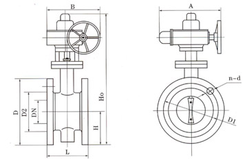 D941X電動法蘭式軟密封蝶閥結構圖