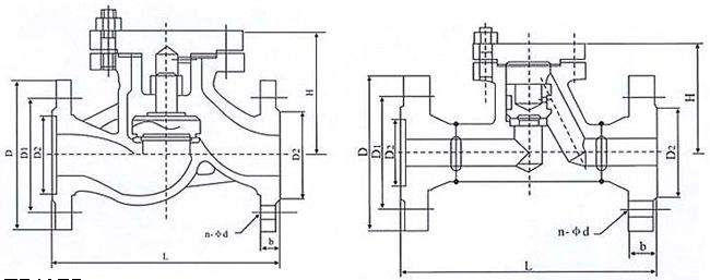 H41國標升降式止回閥結構示意圖
